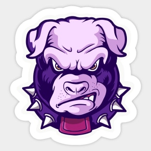 Angry Bulldog Face Gift Beware for the Bulldog Sticker